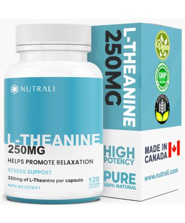HIGH POTENCY L-Theanine Supplements 250mg Stress Support Improved Sleep Promotes Calm & Relaxation Anxiety Relief Natural Vegan Gluten Free. 120 Capsules 1 Pack 120 count (Pack of 1)