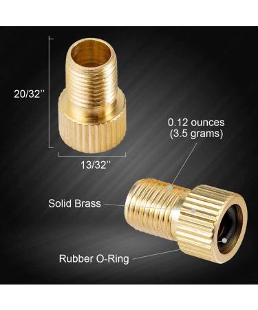 Brass Presta Valve Adapter (5 Pack) - Convert to Schrader, Inflate with Bike Pump/Air Compressor - Buy Online on SooperMarket.com