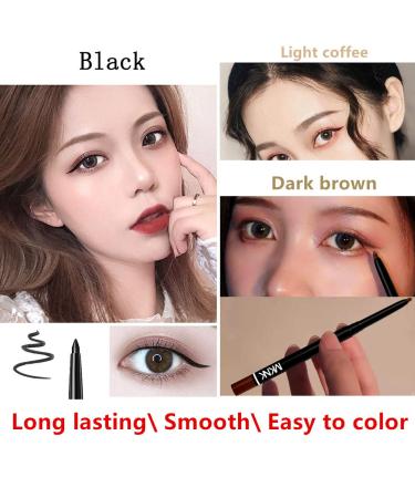 6 Pack Gel Eye Liner Pencils - High Pigment Eyeliner Makeup in Black, Light Brown, Dark Brown - Smooth & Easy to Apply Eyeliner Stick - Buy Online on SooperMarket.com
