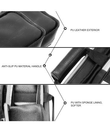 ICZW 4x8 Pool Cue Case - Leatherette Soft Cue Bag for 4 Butt 8 Shaft Billiard Sticks (Black) - Buy Online on SooperMarket.com