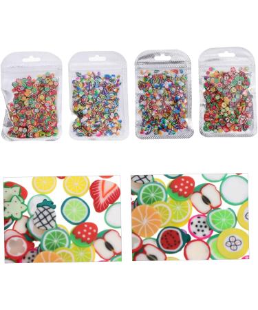 HAPINARY 4 Packs Nail Art Polymer Clay Diy Nail Decoration Nail Decorations for Nail Art Nail Art Craft Appliques Embellishments Craft Making Beads Diy Nail Art Slices 3d Resin Suite Fruit - Buy Online on SooperMarket.com