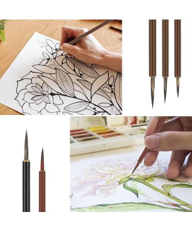 10-Piece Chinese Calligraphy Brushes Set with Bamboo Holder - SUNJOYCO Painting Writing Brush for Kanji Japanese Sumi Drawing, Watercolor Art Brushes for Beginners - Buy Online on SooperMarket.com