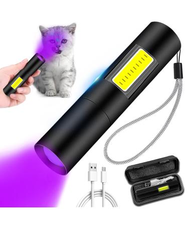 HUHKOUAE Wood's lamp cat Ringworm Detector Pet Urine Detector With side lights UV Black light for Analyzing Skin Dog Cat Care Bed Bug Inspection