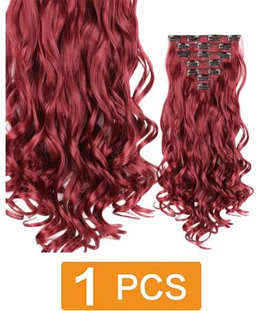 prinfantasy Clip In Extensions Hair Extension Hairpiece Voluminous Wavy Intense Red Hair Extensions MW101 GBMW101 22 inch - Buy Online on SooperMarket.com