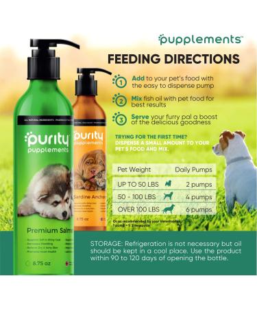 Wild Caught Icelandic Sardine Anchovy Fish Oil for Pets - Omega 3 & 6, Soft & Shiny Coat - Joint, Heart, Immune Support - 17 oz Pump Bottle - Buy Online on SooperMarket.com