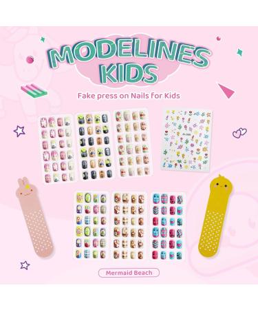 144Pcs Kids Press on Nails - Short Fake Nails for Girls | No Fading, Quick & Stable | Cute Bear Design | Gift for Kids Nail Decoration - Buy Online on SooperMarket.com