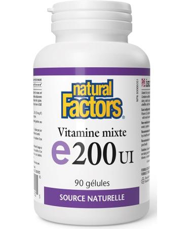 Natural Factors Mixed Vitamin E 200 IU 90 Softgels - Buy Online on SooperMarket.com