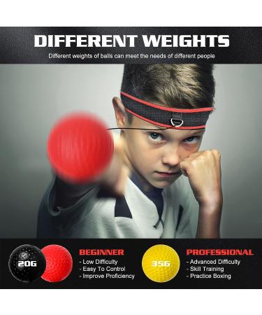 KTEBO Boxing Reflex Ball Headband Set - 4 Boxballen, 2 Adjustable Headbands - Improve Proficiency, Beginner Friendly - Boxing Gifts for Men - Buy Online on SooperMarket.com
