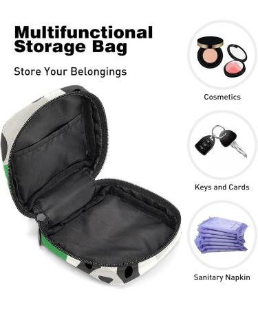 Anna Cowper Green Pandan Sanitary Napkin Storage Bag | Multi-colored Portable Period Bag for Women | Menstrual Cup & Nursing Pad Holder - Buy Online on SooperMarket.com