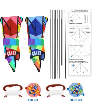 TOY Life 2 Pack Airplane Kites for Kids | Easy-to-Fly Large Beach Kite Set | Ideal Outdoor Gift for Children - Buy Online on SooperMarket.com
