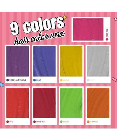 immetee Temporary Hair Color Wax Hair Dye Wax for Kids Adult DIY Hair Color for Party Cosplay Christmas Makeup Wash Out Easily. (3.38 Fl oz/100ml) (RED) - Buy Online on SooperMarket.com