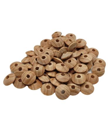 100pcs Beech Wooden Abacus Beads Unfinished Loose Round Spacer Shape DIY Handmade Mom Necklace Making Family Charm Decoration(Abacus Beads 100pcs)
