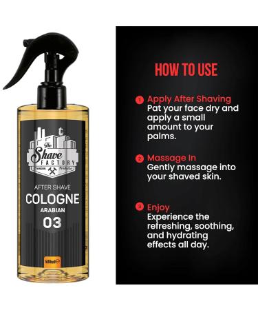the shave factory Pump Spray After Shave Cologne - Aftershave Cologne Aftershave For Men (03 Arabian) - Buy Online on SooperMarket.com