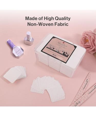 MelodySusie Lint Free Nail Wipes - 1050 Pcs Absorbent Non-Woven Gel Polish Remover Pads | Soft Alcohol Wipes for Nail Tech Salon Supplies & Dip Nail Prep - White - Buy Online on SooperMarket.com