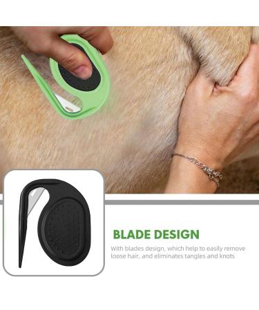 Yeahboom 2 Pet Knotting Comb - Steel Blade De-Filter Knife for Cats & Dogs | Perfect for Removing Tangles - Orange - Buy Online on SooperMarket.com