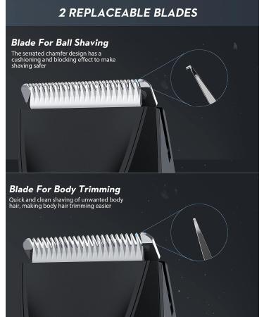 Kibiy Men's Body Hair Trimmer Kit - Electric Groin & Ball Shaver with USB Recharge Dock and Ceramic Blades - Buy Online on SooperMarket.com