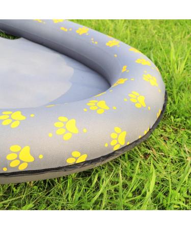 Pet Float Raft Puppies Swimming Floating Raft Pet Dog Cat Pool Float Inflatable Bed Beach Toy for Dogs Ring Raft Float for Pet Gray - Buy Online on SooperMarket.com