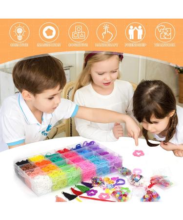WIVOWI 5800+ Loom Bands Bracelets Making Kit - 24 Colors Premium Quality Rubber Bands Refill Kit for Kids DIY Gift - Buy Online on SooperMarket.com
