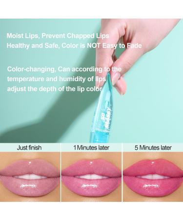 Mrettick Aloe Vera Lip Gloss: Long Lasting Nutritious Lip Balm for Lip Treatment and Dry Lips - Moisturizing Lip Oil - Color Changing Tinted Lip Balm Set - Buy Online on SooperMarket.com