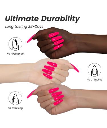 YTD Likomey Berry Pink Gel Nail Polish 15ml | Soak Off UV Nail Varnish for DIY Manicure & Pedicure | Bright Pink CS409 - Buy Online on SooperMarket.com