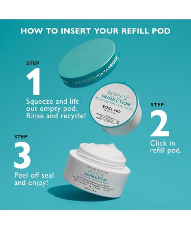 Peter Thomas Roth Peptide Skinjection Moisture Infusion Cream Refill Pod - 1.7 Fl Oz | Anti-Aging Fine Lines Hydration & Elasticity Boost with 21 Peptides - Buy Online on SooperMarket.com