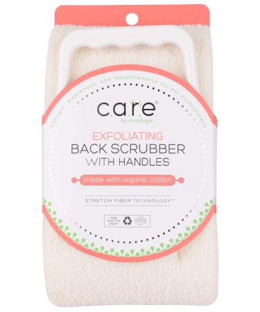 CleanLogic Exfoliating Bath and Shower Back Scrubber with Handles  Certified Organic  6 Count(Pack of 1)