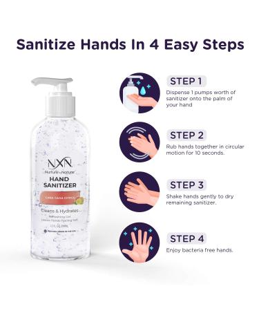 NXN 70% Alcohol Hand Sanitizer Gel 12oz - Cara Cara Scent - 3 Pack - Buy Online on SooperMarket.com