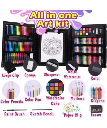 Dinonano 238-Piece Drawing Painting Art Set for Kids | School Supplies Kit with Paint Makers, Sketch Pad, Easel, Crayons, Watercolor Pencils, Markers | Ideal for Boys and Girls Ages 3-12 - Buy Online on SooperMarket.com