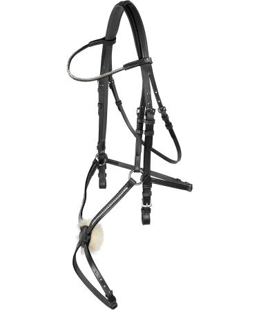 Shop HORZE Valencia Mexican Noseband - Black XF for Extra Warmblood | International Shipping Available - Buy Online on SooperMarket.com