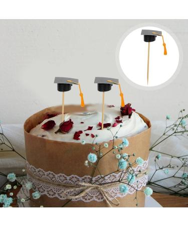 Warmhm 7pcs Graduation Cap Cake Toppers 2024 Graduation Cupcake Toppers Dessert Picks Appetizer Picks Congrats Grad Cake Topper for 2024 Graduation Celebration Party - Buy Online on SooperMarket.com