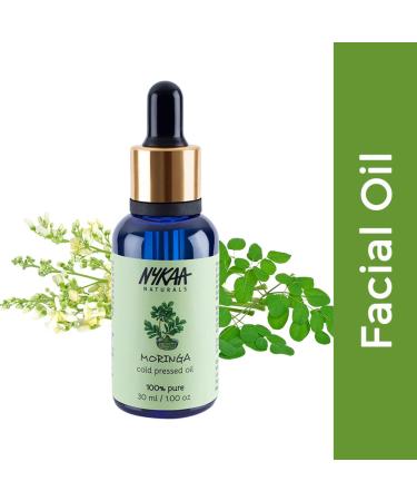 Nykaa Naturals Cold Pressed Oil - 100% Pure Moringa Face Oil for Dry Dull Skin Minimizes Pores - All Skin Types - 1 oz - Buy Online on SooperMarket.com