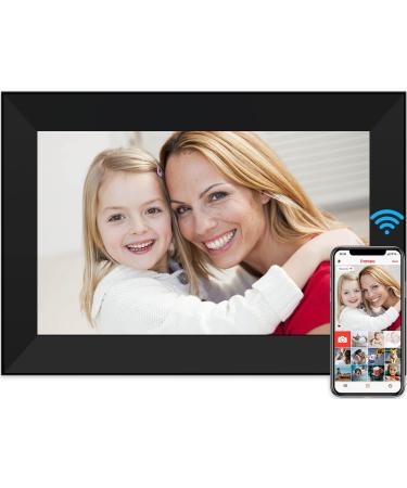 FRAMEO 10.1 Inch Smart WiFi Digital Photo Frame, Digital Picture Frame 1280x800 HD Touch Screen Electronic Picture Frame with Built-in 16GB Memory, Auto Rotation, Share Photos Instantly via App
