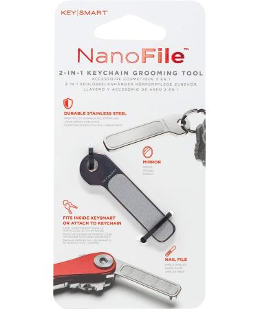 KeySmart NanoFile - Compact 2-in-1 Nail File and Mirror for On-the-Go Grooming - Buy Online on SooperMarket.com