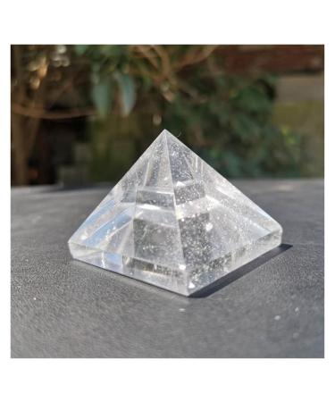 Natural Crystal Rough 40mm Natural Clear Quartz Crystal Stone Transparent Crystal Pyramid PEIQIYIN