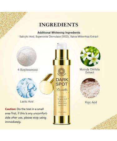 Dark Spot Corrector for Face & Body | Age & Sun Spots Remover with Kojic Acid & Vitamin C | All Skin Types | 1 fl oz - Buy Online on SooperMarket.com