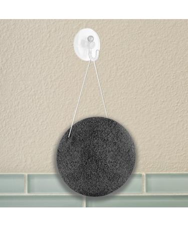Konjac Facial Sponge Set - 100% Natural Exfoliating Scrub for Sensitive Oily & Acne-Prone Skin - Includes 2 Charcoal Sponges - Buy Online on SooperMarket.com