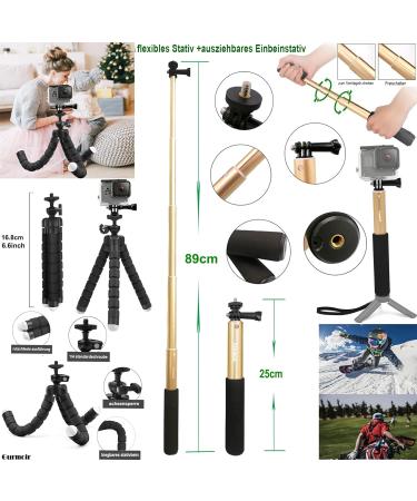 Buy Gurmoir Waterproof Accessories Set for GoPro Hero 12/11/10/9 Black - Complete Action Camera Kit (DT06) | International Shipping - Buy Online on SooperMarket.com