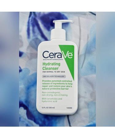 CeraVe Hydrating Facial Cleanser 12 fl oz - Gentle Moisturizing Cleanser for All Skin Types - Buy Online on SooperMarket.com