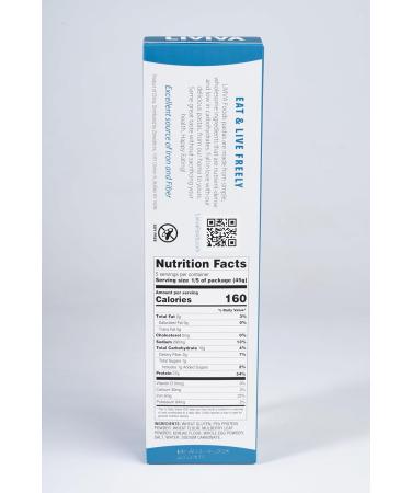 LIVIVA Low Carb High Protein KETO Linguine Pasta - 27g of Protein 8g Net Carbs Diabetic-Friendly - Made with Pea Protein Mulberry Leaf and Konjac (Pack of 2) Pack of 2 - Linguine 225g (Pack of 2) - Buy Online on SooperMarket.com