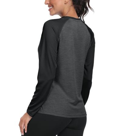 Ajezmax Women s Long-Sleeved UV Shirt | UPF 50+ Quick-Drying Running & Outdoor T-Shirt | Light Dark Gray - Buy Online on SooperMarket.com