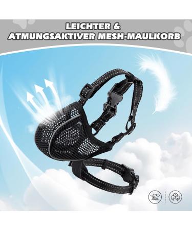 Buy Bonthee Dog Muzzle - Soft Mesh for Small & Medium Dogs | Breathable Adjustable & Reflective for Grooming & Scavenging - Buy Online on SooperMarket.com