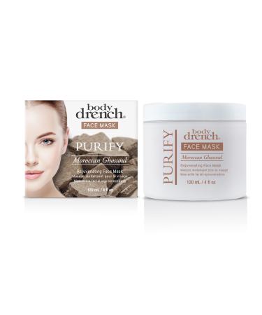 Body Drench Purify Moroccan Ghassoul Rejuvenating Face Mask 4 oz
