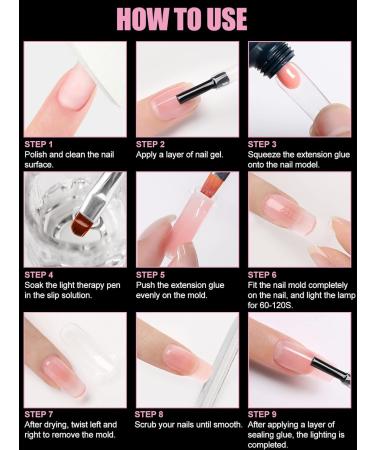 Kalolary 120pcs Dual Nail System Forms - Full Cover Gel Nail Tips for Acrylic Nail Art Extension 12 Sizes with Scale - Buy Online on SooperMarket.com