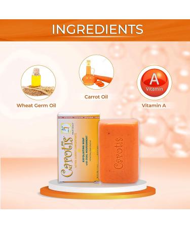 Carotis Exfoliating Soap 200g - Restore Radiance, Eliminate Dead Skin Cells, Vitamin A - Buy Online on SooperMarket.com