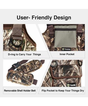 TIDEWE Men's Realtree MAX5 Camo Chest Waders with Boots Hanger - Waterproof Fishing & Hunting Waders - Buy Online on SooperMarket.com