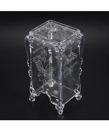 Lizusidtsy 2Pcs Makeup Cotton Pad Organizer Butterfly Fancy Storage Box for Nail Art Wipe Cotton Makeup Tools Transparent White - Buy Online on SooperMarket.com