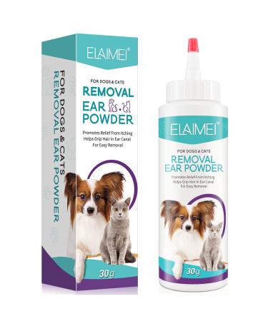 Purvigor Dog Ear Cleaner, Ear Infection Treatment for Pets, Removes Itching and Ear Hair, Effective Eliminates Ear Odour, Dirt and Debris, Advanced Dog & Cat Ear Cleaner Solution 1PC - Ear Powder