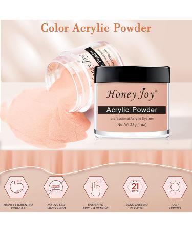 28g Acrylic Powder Set - White, Clear, Black, Nude | Professional Nail Extension System - HJ-NAP016 (No.17) - Buy Online on SooperMarket.com