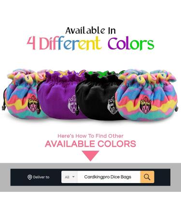 CardKingPro Immense Dice Bag - Rainbow & Blue - 15 Pocket OCD Edition - Capacity 200+ Dice - Patented Design for Dice Hoarders - Buy Online on SooperMarket.com