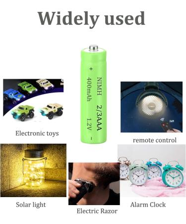 1.2V 400mAh NiMH Rechargeable Batteries - 12 Pack Button Top for DIY LED Solar Lights | International Shipping Available - Buy Online on SooperMarket.com